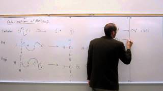 Organic Mechanism  Radical Chlorination of Methane 001 [upl. by Alleuqram]