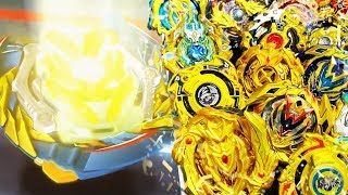 GOLD TURBO ABILITY  Ultimate Gold Beyblade Burst Marathon Battle [upl. by Hock]