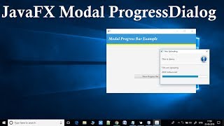 JavaFX Modal Progress Dialog With ControlsFX [upl. by Strohbehn]