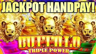 ★JACKPOT HANDPAY★ DID I GET THE TRIPLE POWER 💪 BUFFALO TRIPLE POWER Slot Machine [upl. by Husch]