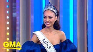 RBonney Gabriel talks historic win in Miss Universe 2023  GMA [upl. by Ennej]