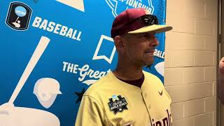 FSU Baseball  Link Jarrett discusses win over UVA with local media [upl. by Marcin]