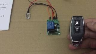 How to use 1 Channel DC12V Remote Control Switch with 2 button remote control [upl. by Ilenay409]