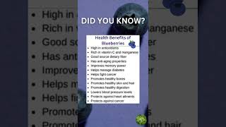 Health Benefits of Blueberries [upl. by Sekofski]