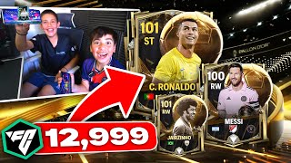 MIS HERMANOS SE PASAN EL FC MOBILE  MESSI Y CRISTIANO EN SOBRES [upl. by Yentihw]