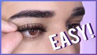 How To Apply False Eyelashes For Beginners [upl. by Wertz]