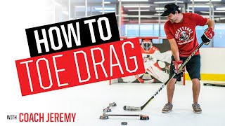 How to Toe Drag in Ice Hockey with Coach Jeremy  Hockey Training Drills [upl. by Ahsiadal]