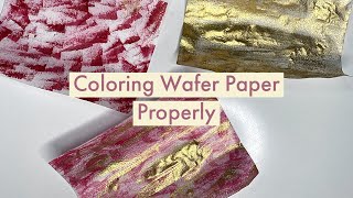 3 Methods to color wafer paper for cake decorating [upl. by Assenat]