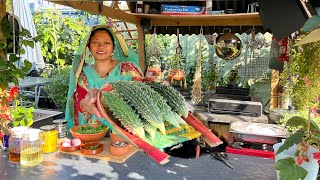 বাগানের করলা দিয়ে বগুড়ার চচ্চরি  পুরপুরি রান্না  সব্জি কাটা ও সময় বাঁচানোর যাদুকরী মেশিন পেলাম [upl. by Tiloine734]