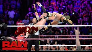 Enzo Amore vs Kalisto  WWE Cruiserweight Championship Lumberjack Match Raw Oct 9 2017 [upl. by Redwine]