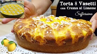 TORTA 8 VASETTI SOFFICISSIMA CON CREMA AL LIMONE 🍋 CAKE 8 JARS WITH LEMON CREAM [upl. by Daigle180]