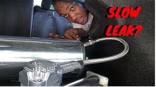 AIR TANK SLOW LEAK  HOW DOES AIR SUSPENSION WORK [upl. by Enajyram]