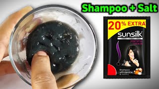 TESTING SHAMPOO AND SALT SLIME🤔👅🎧 How to make Slime with Shampoo and salt without glue or borax [upl. by Etnovahs]