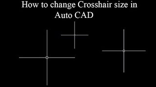 Cursor settings in Autocad  Basics of Autocad  Options window of CAD explanation  Crosshairs ampbox [upl. by Neirda692]