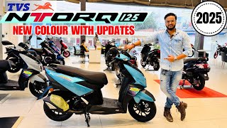 All New 2025 TVS Ntorq 125  Turquoise Blue Detailed Review  On Road Price  New Features  Update [upl. by Takeshi]