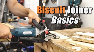 Biscuit Joiner Basics  Woodworking Basics [upl. by Aihsenek]