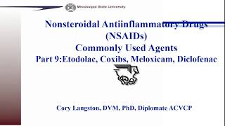 Antiinflammatory Therapies Part 9 Etodolac Coxibs Meloxicam Diclofenac [upl. by Aicirtac]