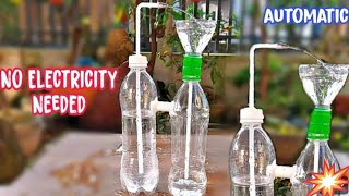 How to make plastic bottle water fountain craft idea [upl. by Enairda373]