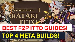 65000 DMG F2P Arataki Itto Builds Guide On Weapons Artifacts amp Teams  Genshin Impact [upl. by Dazhahs32]