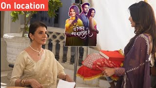 Yeh Rishta Kya Kehlata hai On location Dadisa ne Abhira ko di karwachouth ki saree l Star Plus [upl. by Symons806]