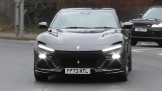 Carspotting in alderley Edge January 13th PUROSANGUEDb12 volante 600lt X2 Huracan Tecnica [upl. by Lledra]