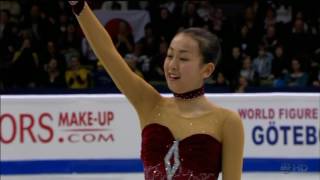 Mao Asada FS Worlds 2008 ABC HD  Interview [upl. by Ahtelat]