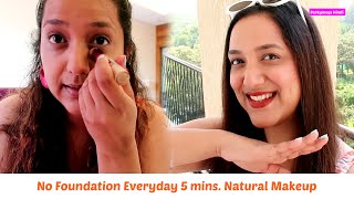 No Foundation Everyday Makeup  Natural Makeup Routine  Perkymegs Hindi [upl. by Joann]