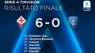 FiorentinaEmpoli 60  SabatinoGiacinti è festa viola  Serie A Femminile timvision 202122 [upl. by Dacia933]