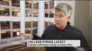 Ontario College Strike  Day 29  JP Hornick on the bad parttime staffing loophole  November 2017 [upl. by Earej]