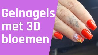 Gelnagels met supermakkelijke 3D bloemen [upl. by Esylle168]