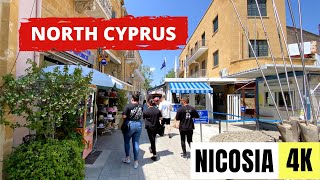 NICOSIA CYPRUS 🇨🇾 4K Walking from South to North Cyprus [upl. by Elane]