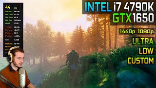 Valheim  GTX 1650  Intel i7 4790K  1080p 1440p [upl. by Fiann]