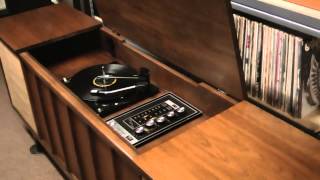 The 1966 Olympic HiFi Console Stereo Model SS203B  Demonstration [upl. by Garnes118]