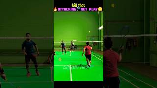 🔥 attacking 🏸netplay😲 badminton trending shorts shortsfeed shortsviral viral ytshorts status [upl. by Yenobe696]