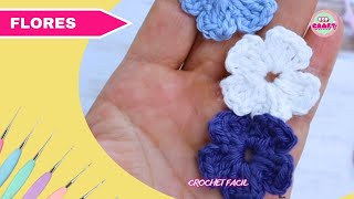 🌸Como hacer una flor de ganchillo sencilla y facil 🧶 [upl. by Olbap587]