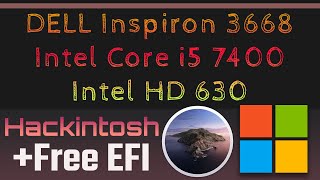 Hackintosh Dell Inspiron 3668 Desktop  Core i5 7400  Intel HD630  Free EFI Catalina 10157 [upl. by Moon]