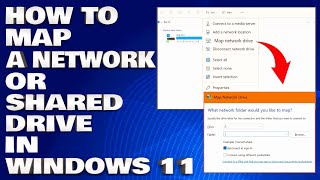 How To Map A Network or Shared Drive in Windows 11 [upl. by Ibrab861]