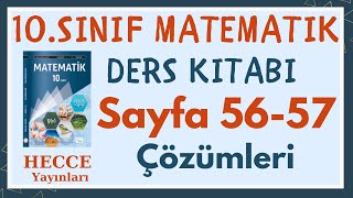 10Sınıf Matematik Kitabı Sayfa 5657 Cevapları  Hecce Yayınları [upl. by Eichman645]