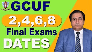 Final Exams Dates for Spring Semester Affiliated Colleges GCUF 2024 [upl. by Zzahc]