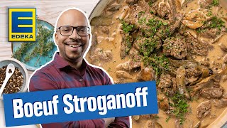 Boeuf Stroganoff I Russisches Gericht mit Rinderfilet und Pilzen [upl. by Coulombe]