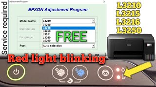 Epson L3210 L3215 L3216 L3250 Red Light Blinking Solution  How To Reset Epson L3210 Printer [upl. by Ecela]