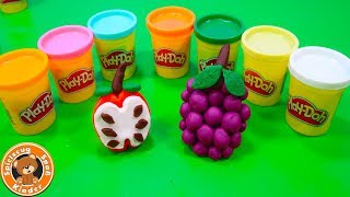 Playdoh Knetmasse Obst amp Früchte 🍉🍇 basteln aus Knete  Kinder Spielzeug [upl. by Baalbeer]