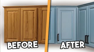 DIY Kitchen Cabinet Painting  the CHEAP amp EASY way [upl. by Asirram]