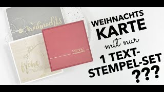 Weihnachtskarte mit nur einem TextStempel Set [upl. by Ema]