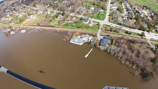 NB Flood aerials May 7 2018 RENFORTH Wharf to Rothesay [upl. by Shawna]