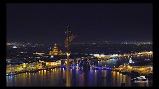 СанктПетербург ночью с воздуха StPetersburg at night [upl. by Etezzil444]