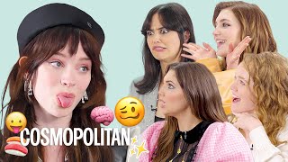 Yellowjackets Cast Tests Skills By Acting Out Emojis IMPRESSIVE  Thats So Emo  Cosmopolitan [upl. by Ikram]