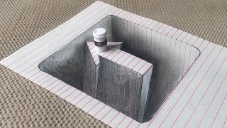 Stunning 3D Arrow Optical Illusion Drawing  Realistic Pencil Art [upl. by Sadirah]