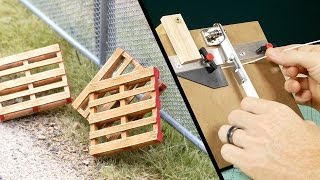 Realistic Details for Model Railroad Scenery – Pallets [upl. by Lever224]