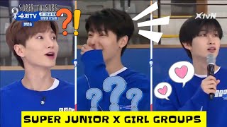 ENG SUB SUPER JUNIOR with Popular Girl groups 😍 [upl. by Yanrahs]